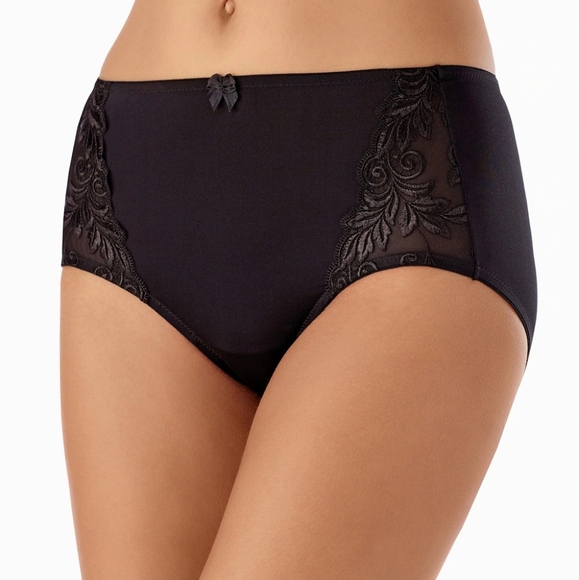 Soma Other - Set of 6 Black Senuous Lace Modern Brief Panties Size Large NWT